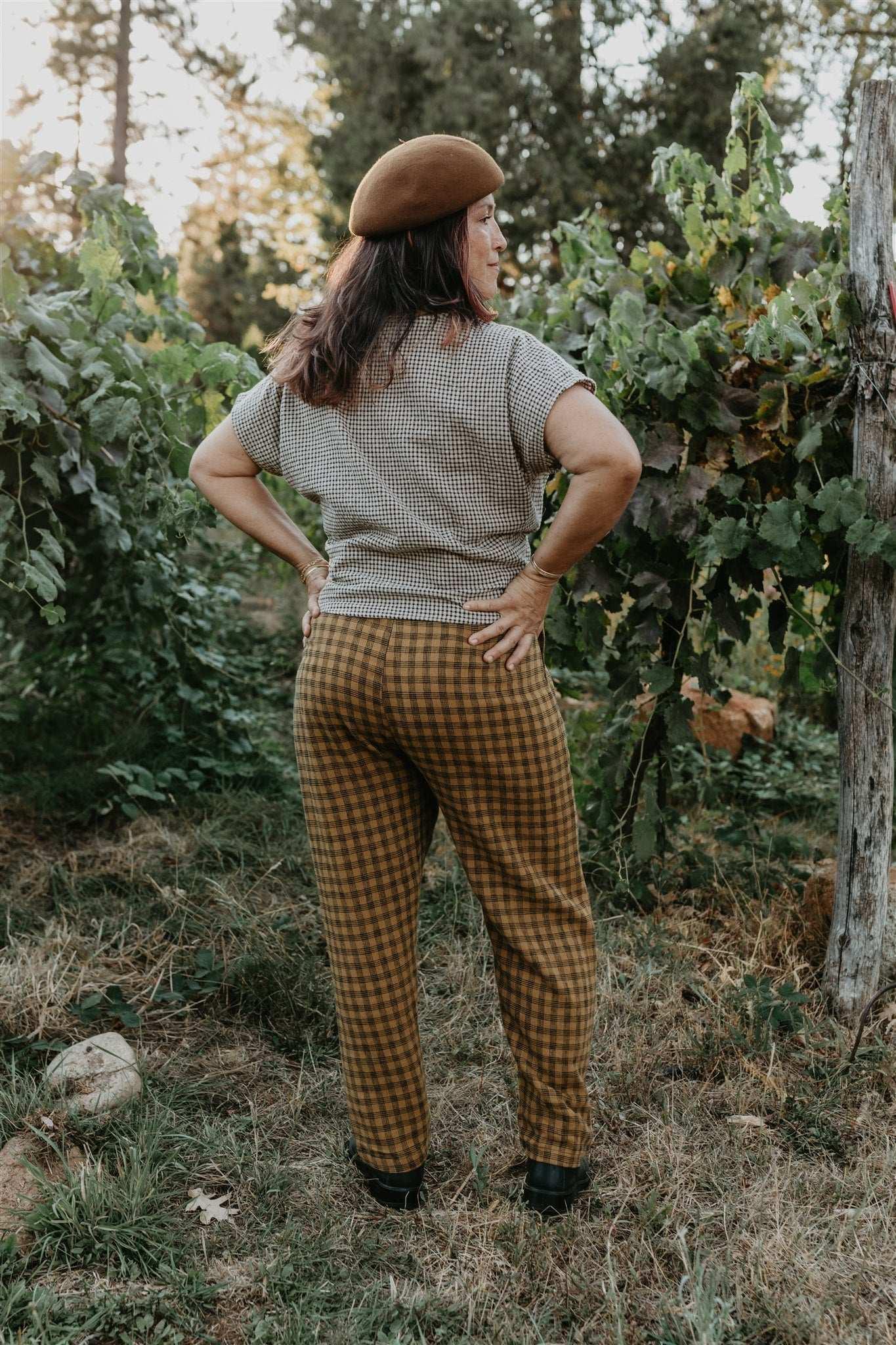 Perfect Pant in Brown Checker Product Image