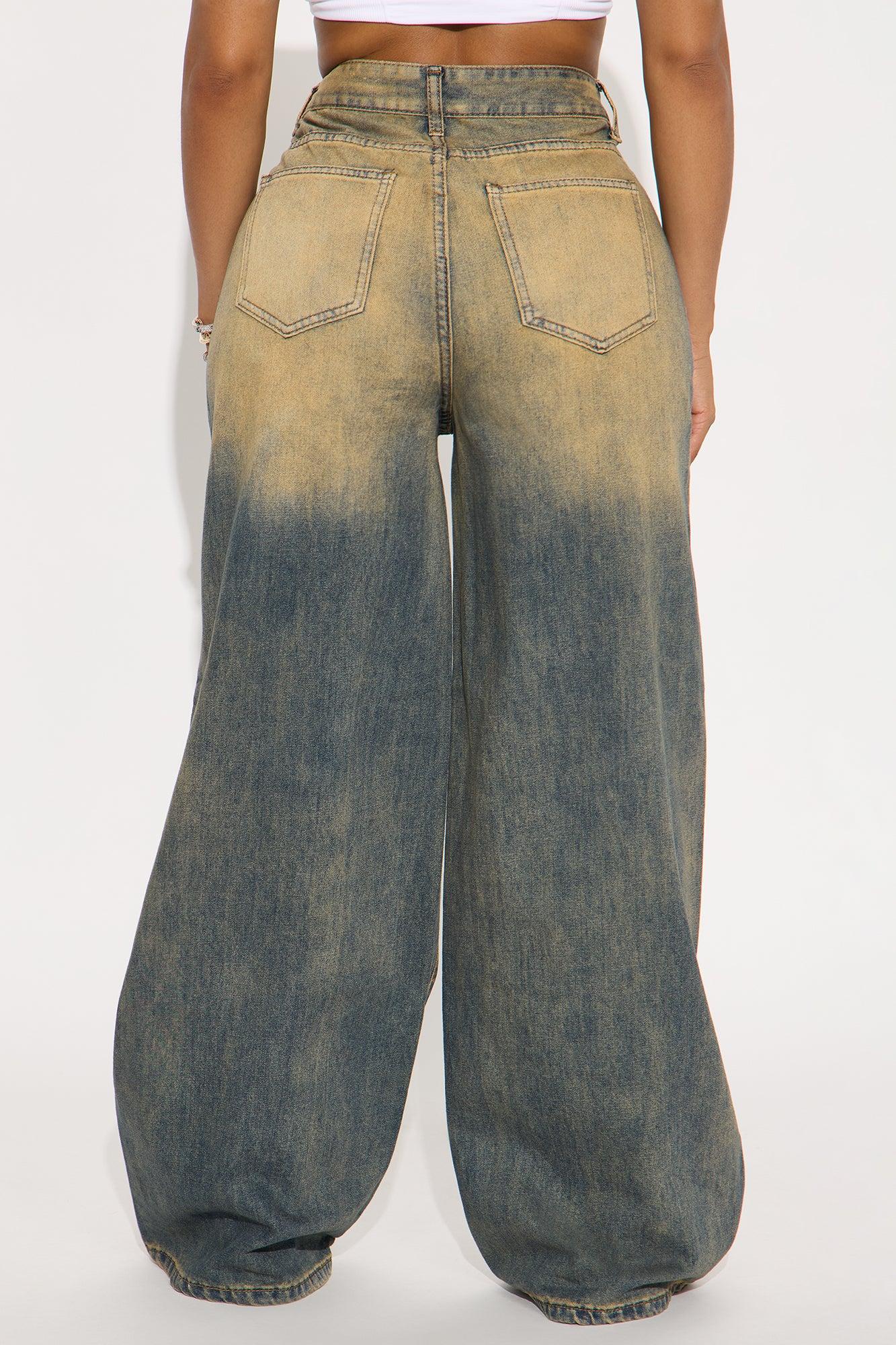 Texas Tinted Wide Leg Jeans - Vintage Wash Product Image