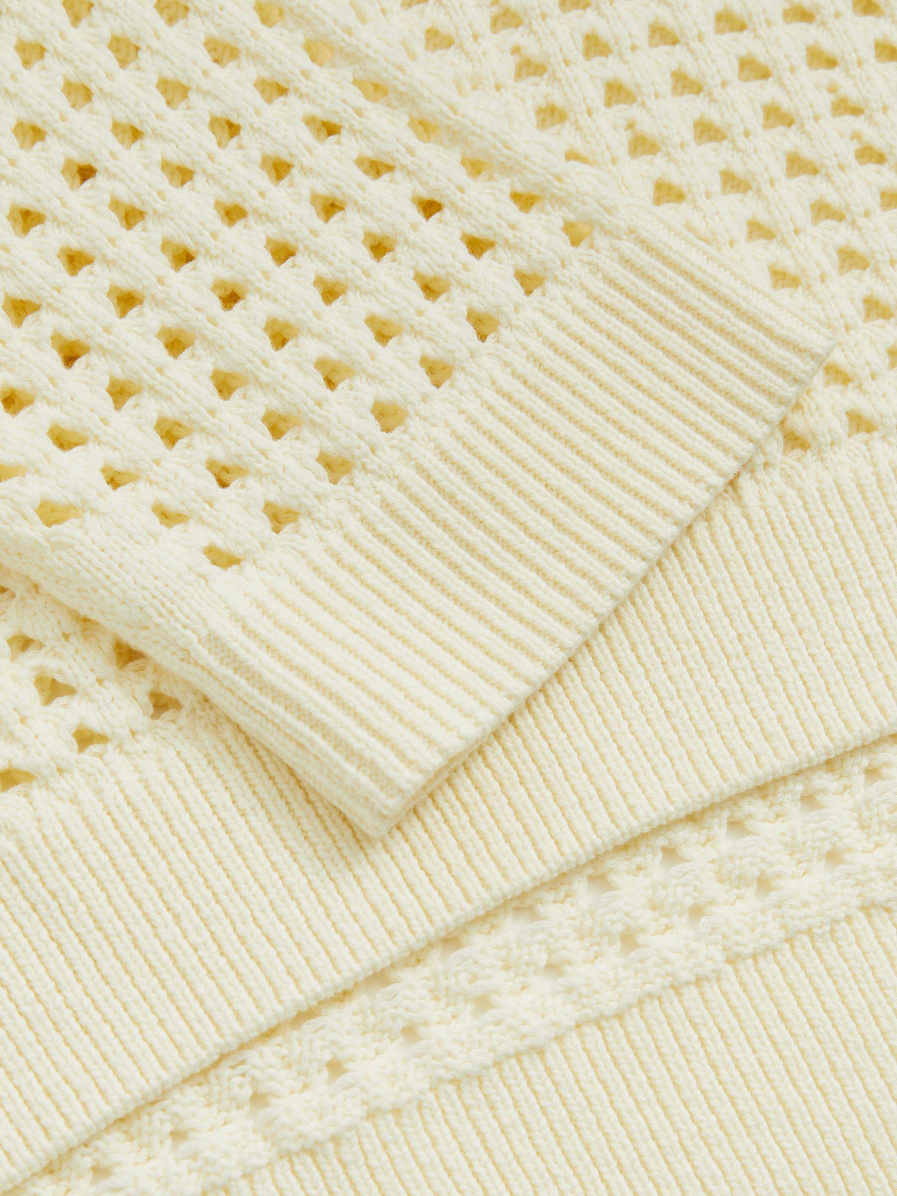 Cotton Crochet Collared Jumper in Buttermilk Product Image
