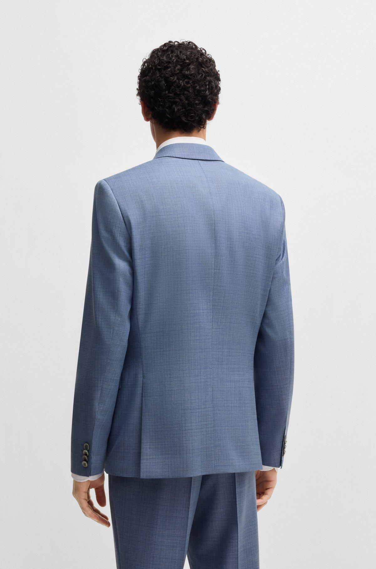Slim-fit suit in patterned wool Product Image