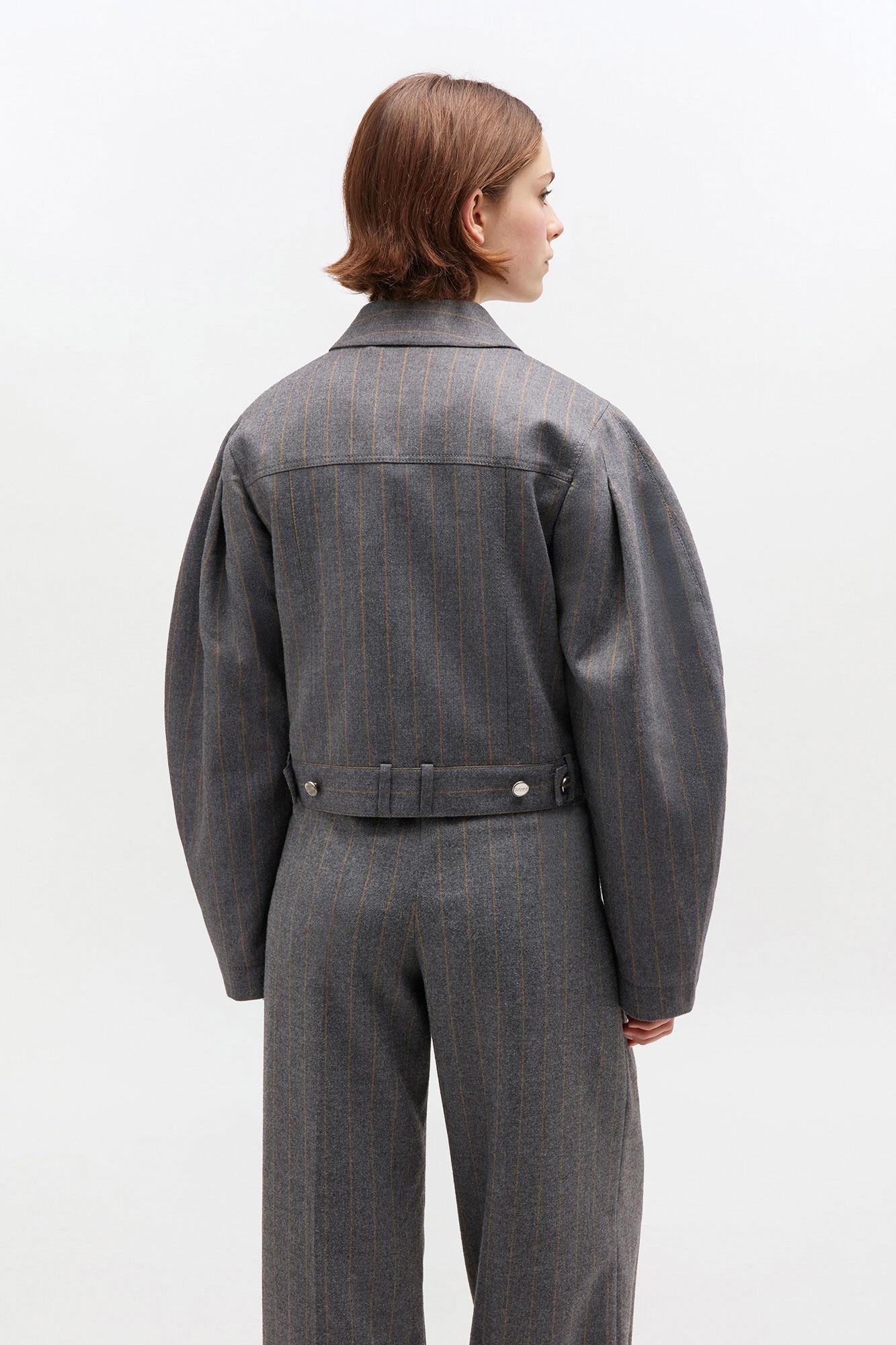 Grey Stripe Jacket Product Image