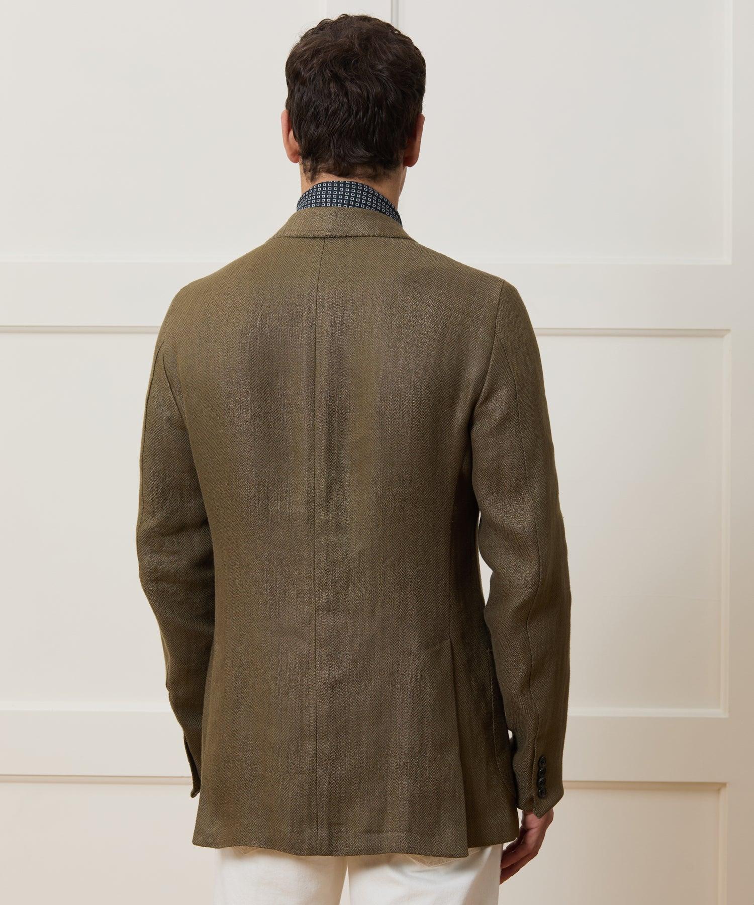 Italian Linen Herringbone Sport Coat Product Image