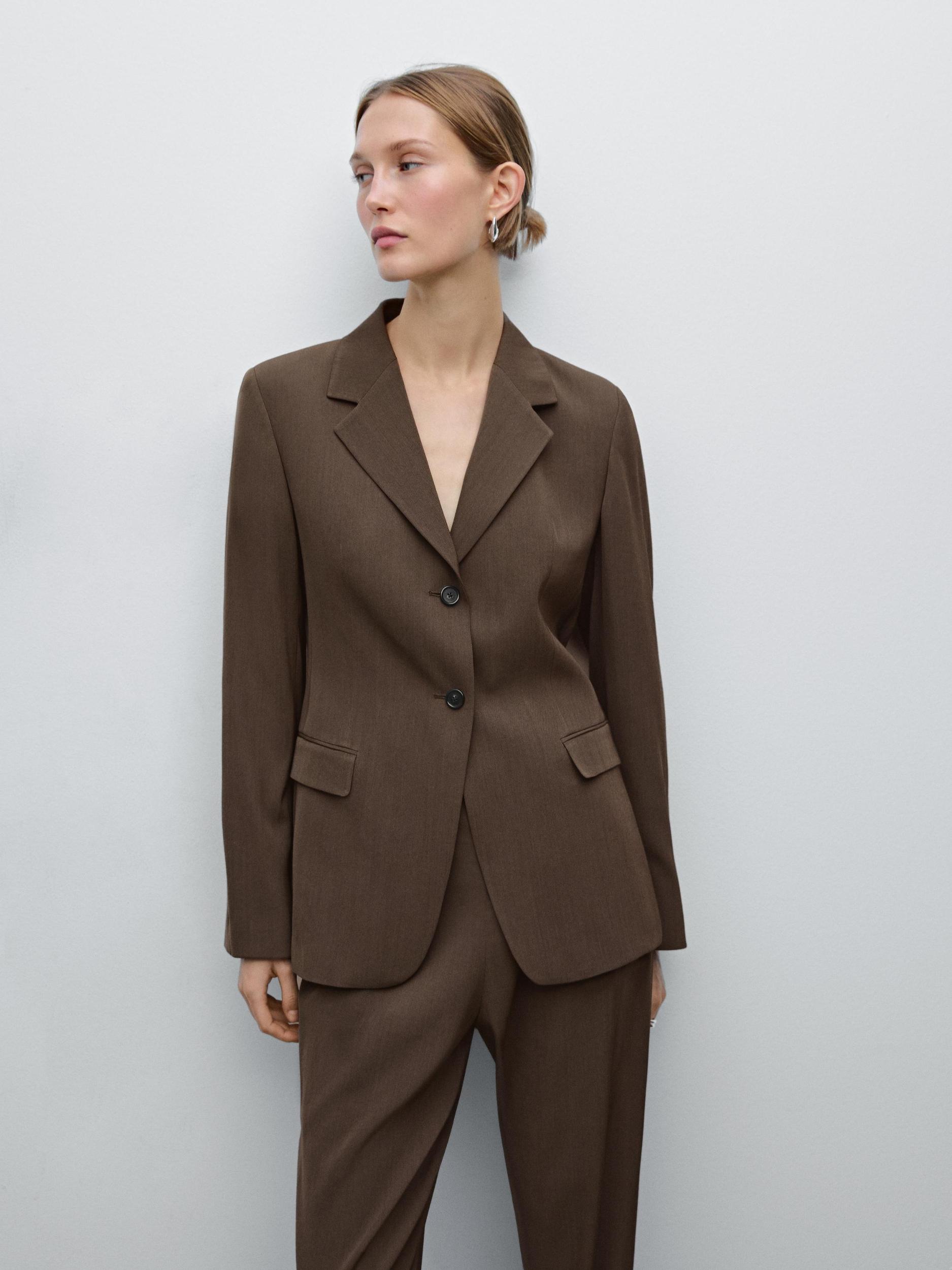 Suit trousers with turn-up hems Product Image