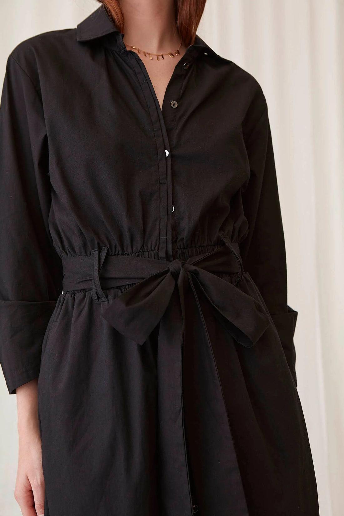 Genevieve Dress-Deep Black Product Image
