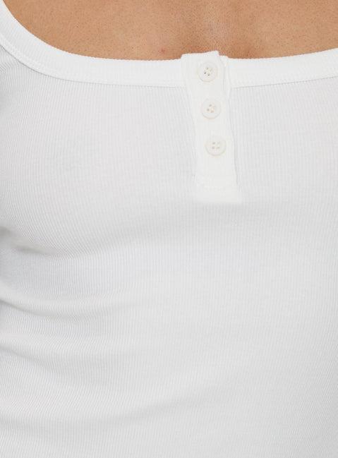 Daphine Long Sleeve Top White Product Image