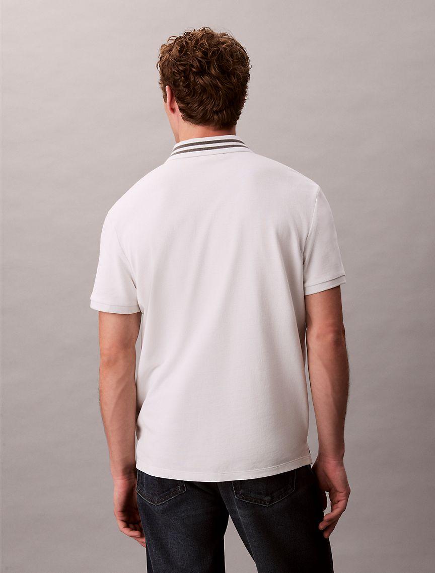 Monogram Logo Pique Tipped Classic Polo Shirt Product Image