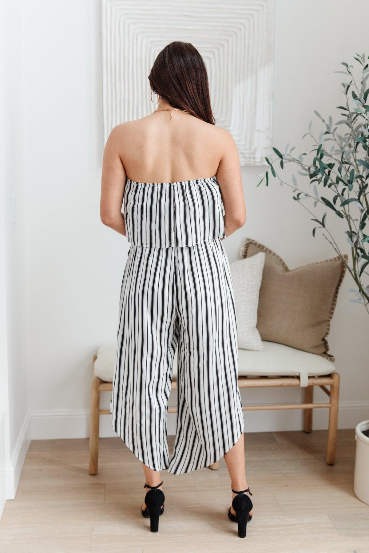 Modern Stripes Sleeveless Jumpsuit (Online Exclusive) Product Image