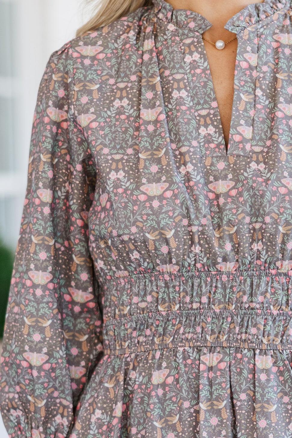 It's All Alright Brown Floral Dress Female Product Image