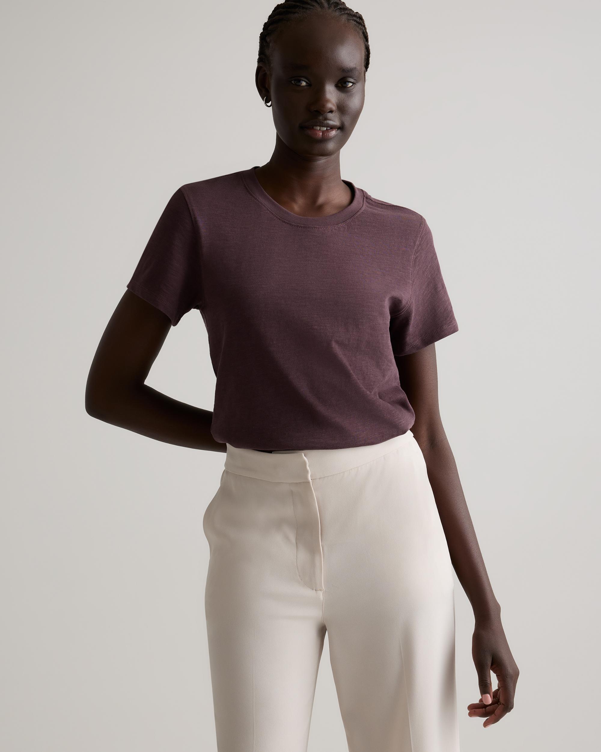 Quince | Women's Slub Crewneck T-Shirt Size XL, Organic Cotton Product Image