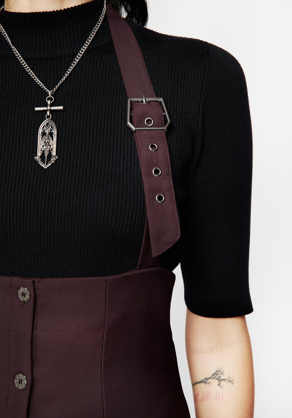 New Age Halter Neck Pinafore Midi Dress Product Image