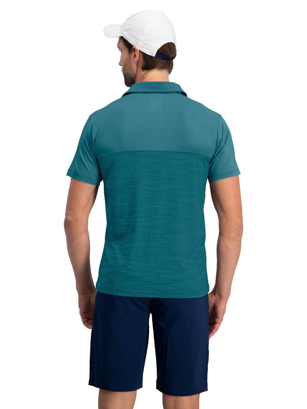 Three Sixty Six Men's Heathered Two-Tone Golf Polo Male Product Image