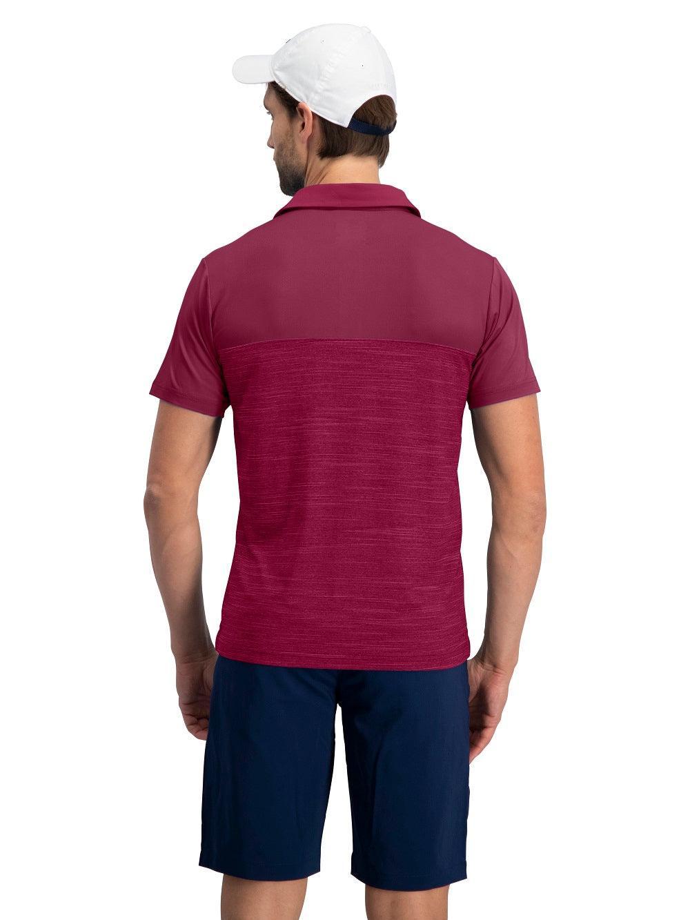 Three Sixty Six Men's Heathered Two-Tone Golf Polo Male Product Image