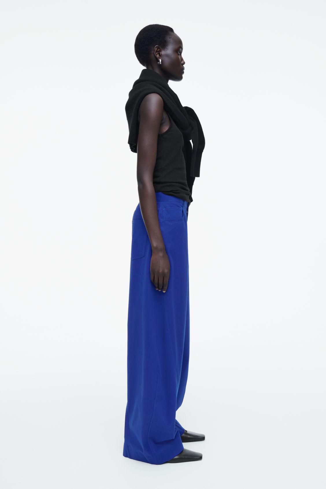 Universal Works Loose Pilot Trouser in Navy Recycled Polytech Product Image