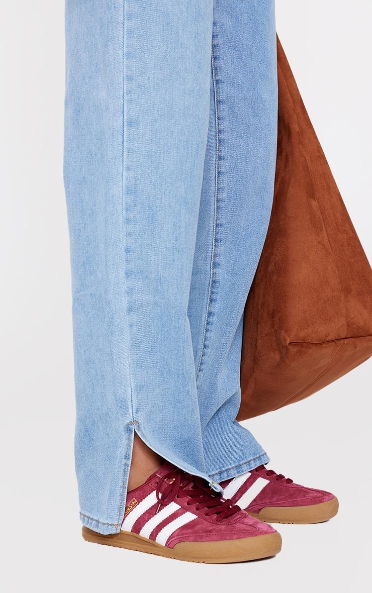 Light Blue Wash L30 Split Hem Style Jeans Product Image