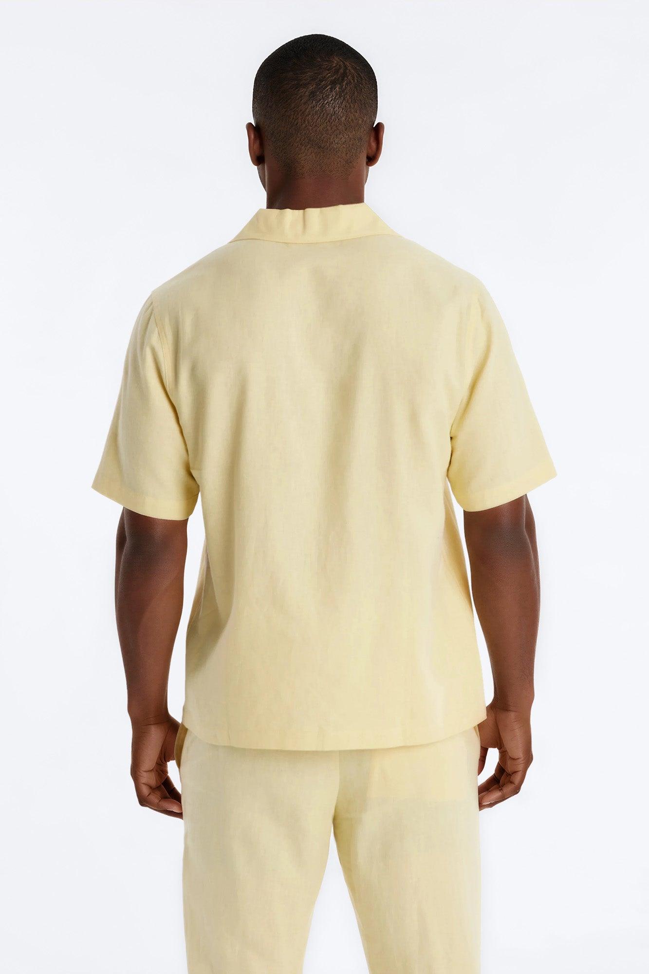 Bahamas Linen Shirt - Butter Yellow Male Product Image