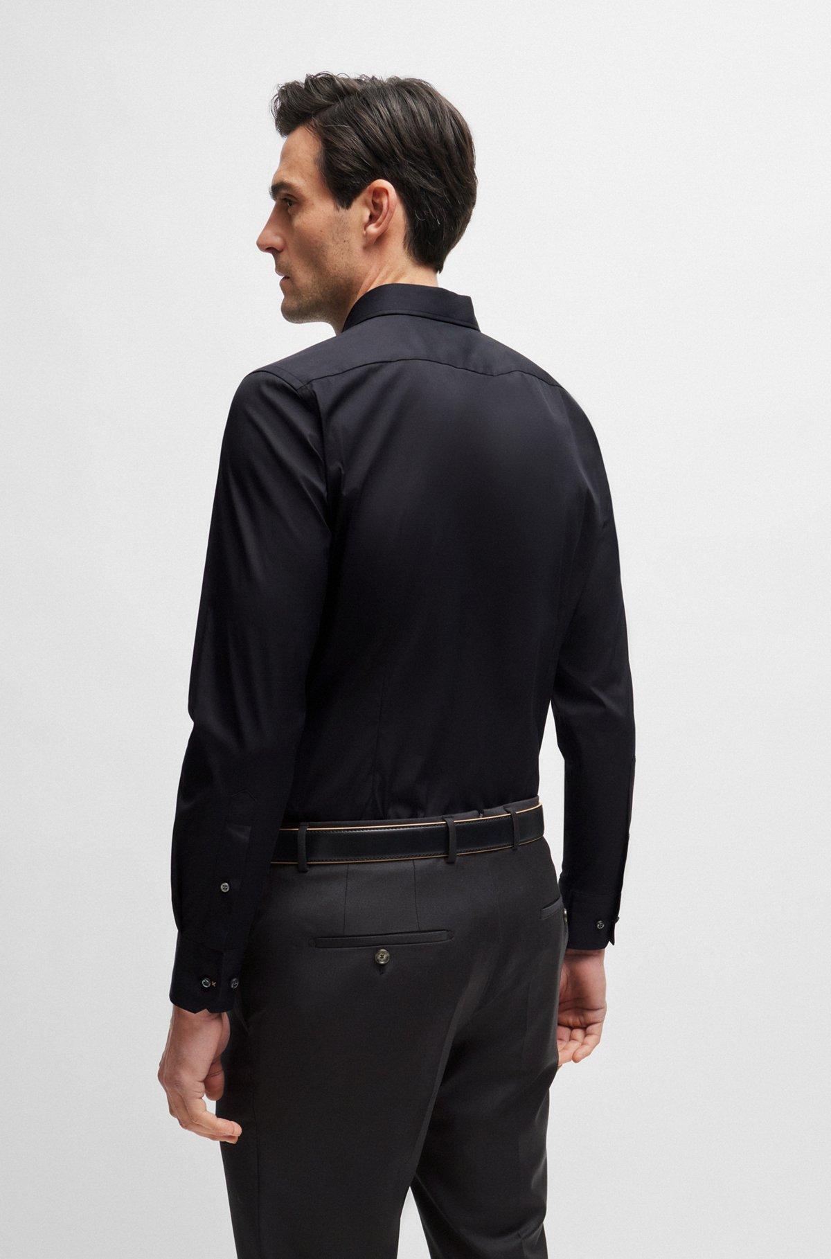 Slim-fit shirt in poplin with stretch Product Image
