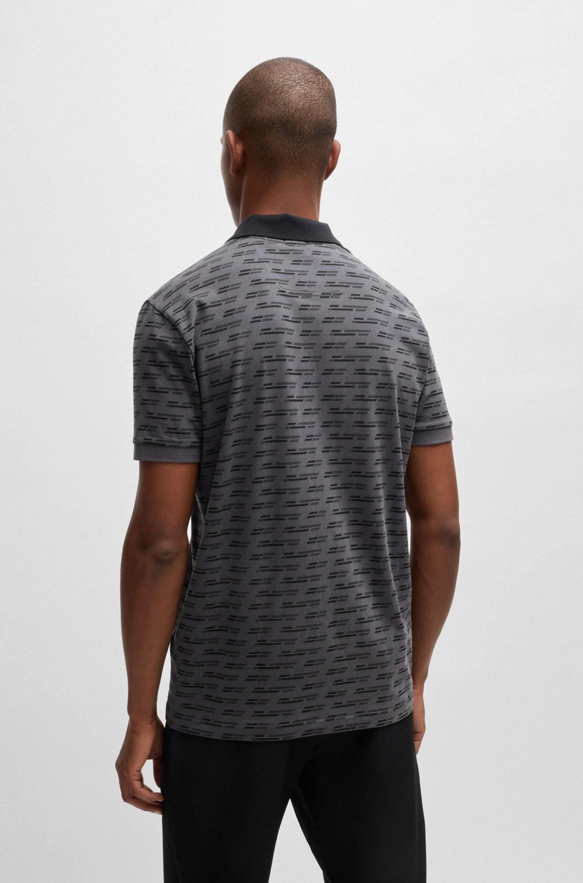 Paddy polo shirt in printed stretch cotton Product Image