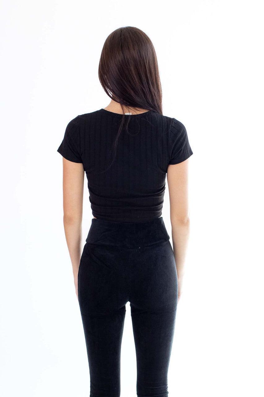 Black Wide Rib Tee Product Image