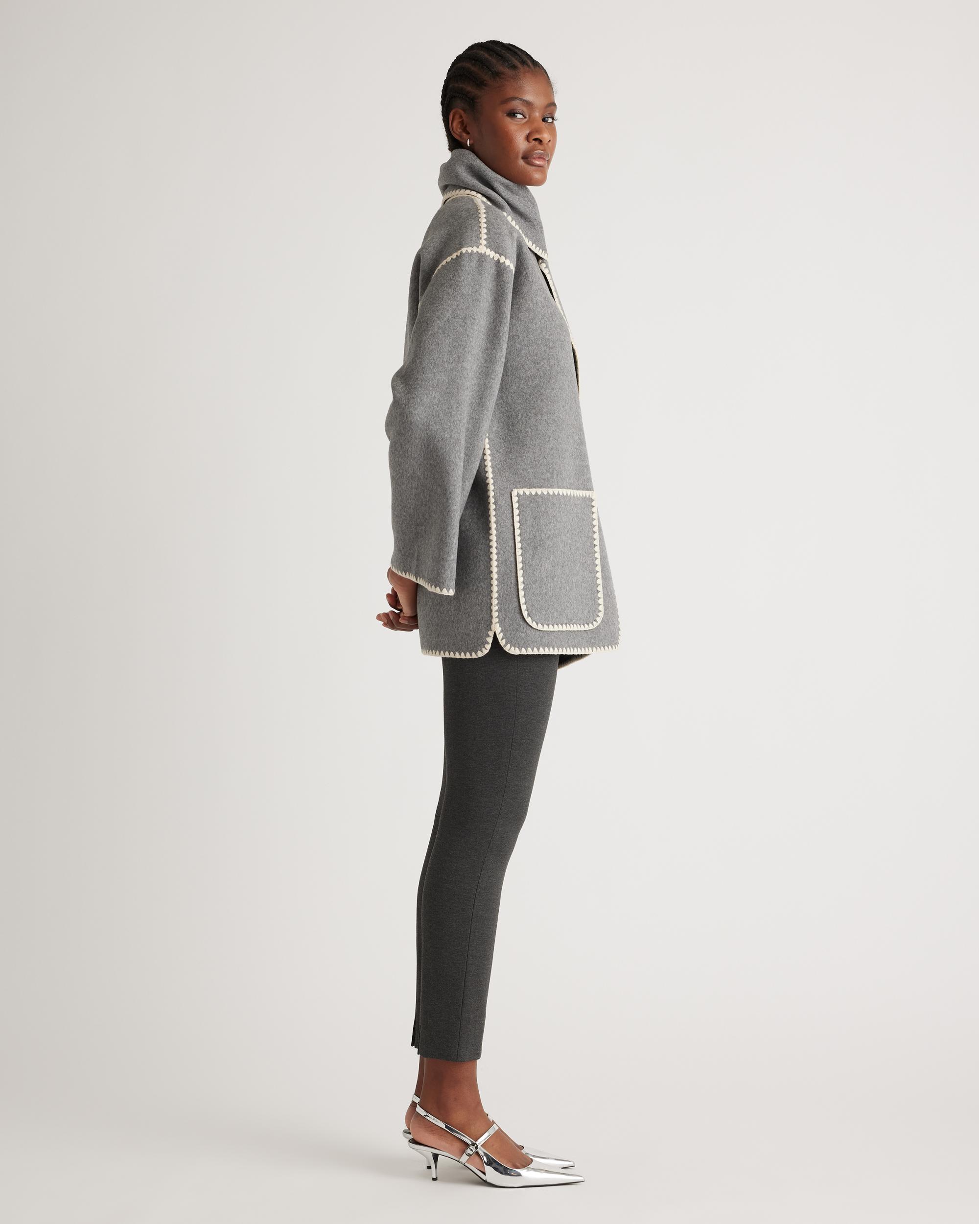 Quince | Women's Double-Faced Merino Wool Scarf Coat Product Image