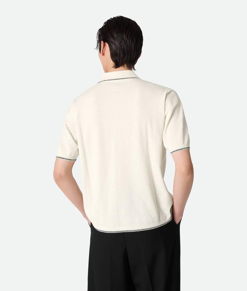 Men's Cotton Bouclé Shirt in White Product Image
