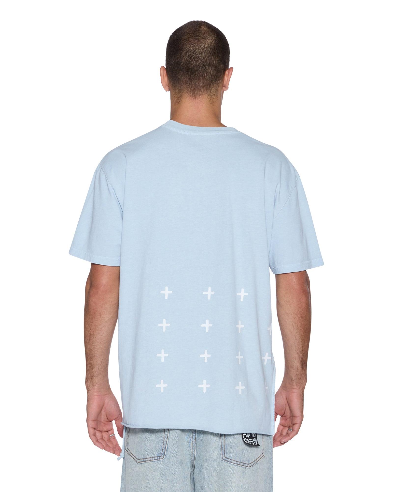 LAST SUMMER BIGGIE SS TEE BLUE MIST Male Product Image