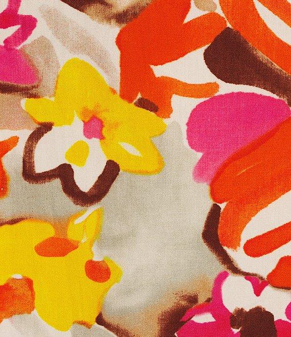 FRANCES VALENTINE Minnow Sun Flower Boat Neck 3/4 Sleeve Midi Dress Product Image