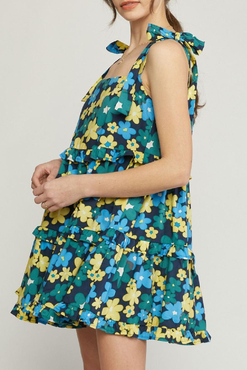 Square Neck Floral Dress Product Image