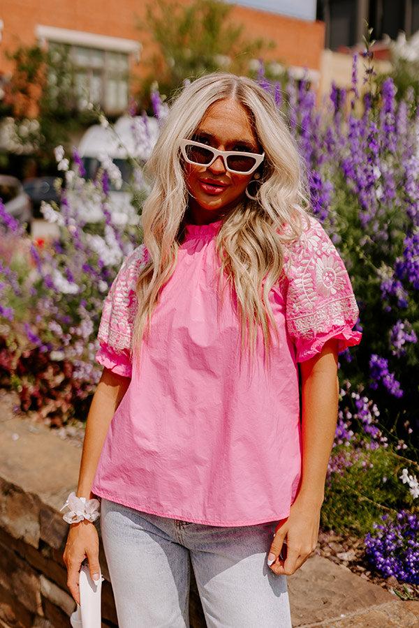 Obviously Lovely Embroidered Top Product Image