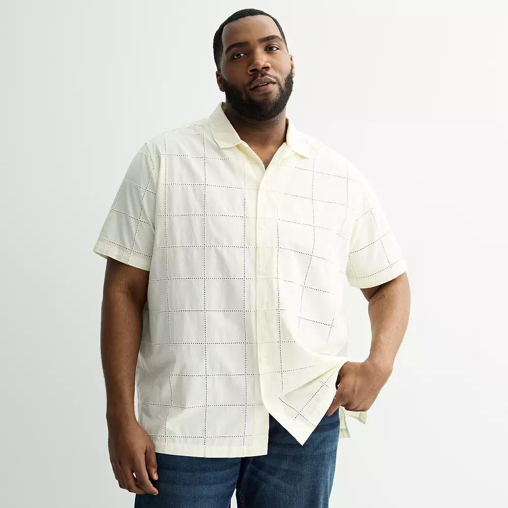 Big & Tall Apt. 9® Short Sleeve Embroidered Camp Collar Shirt, Men's,  Product Image