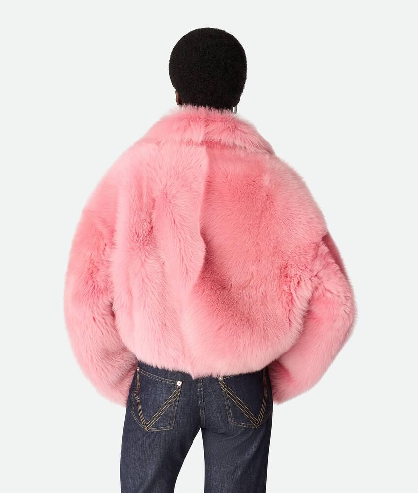 Women's Toscana Shearling Cropped Blouson in Petal Product Image