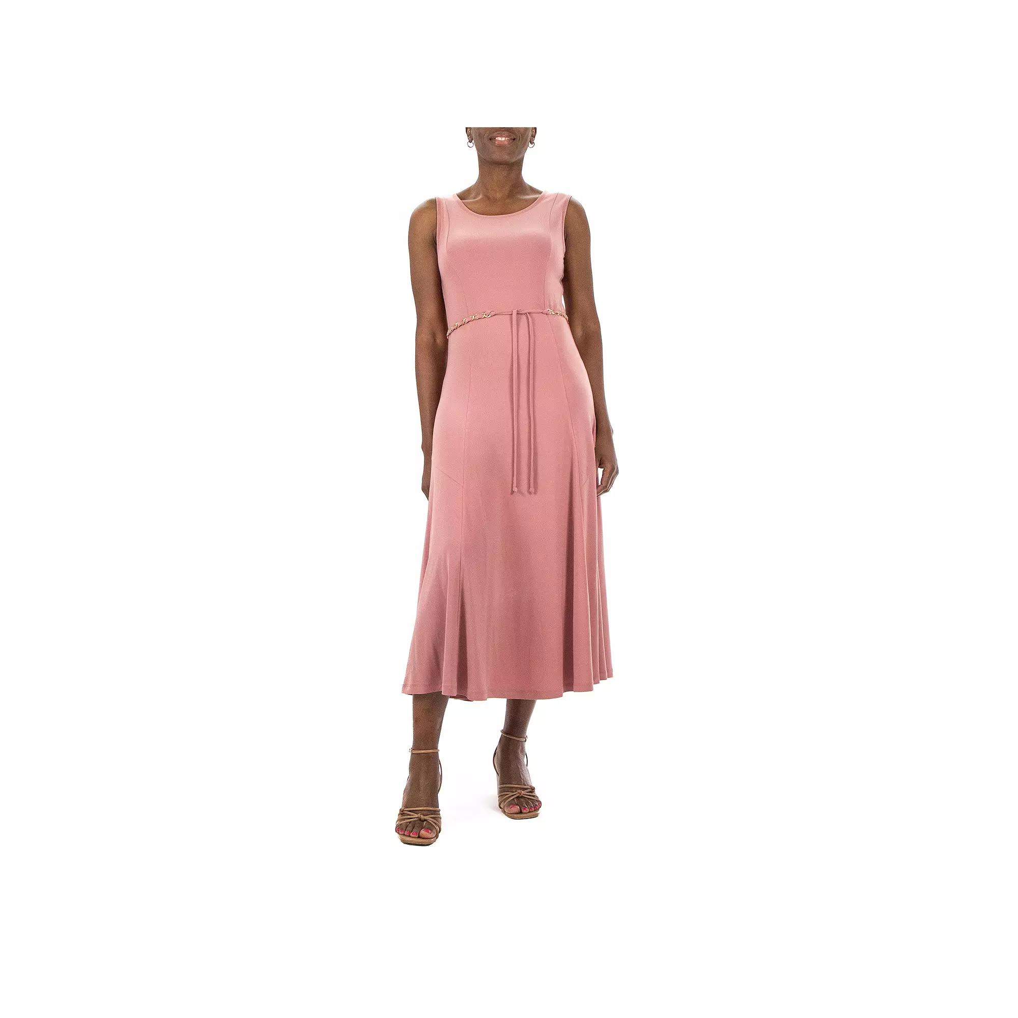 Women's Nina Leonard A-Line Midi Tank Top Dress,  Product Image