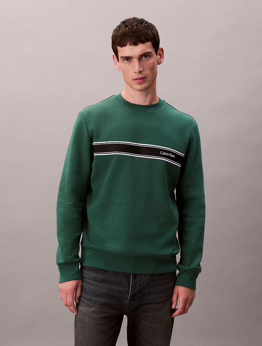 Fleece Stripe Classic Sweatshirt Product Image