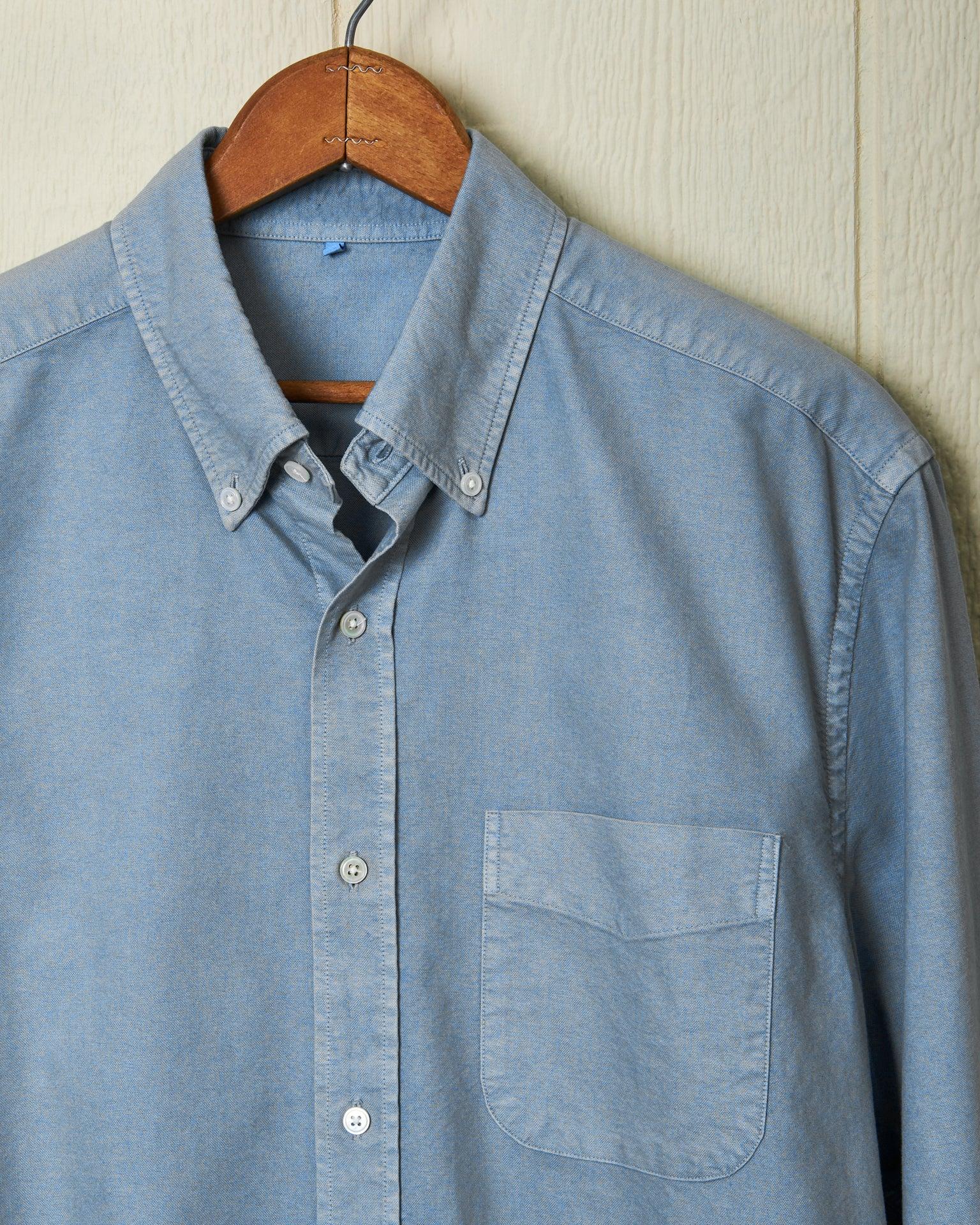 Garment Dyed Oxford Shirt in Chambray Product Image