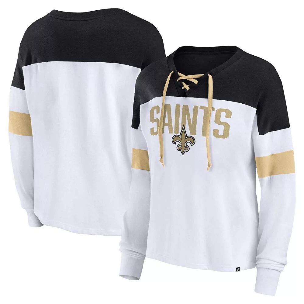 Women's Fanatics Branded White/Black New Orleans Saints Plus  Product Image