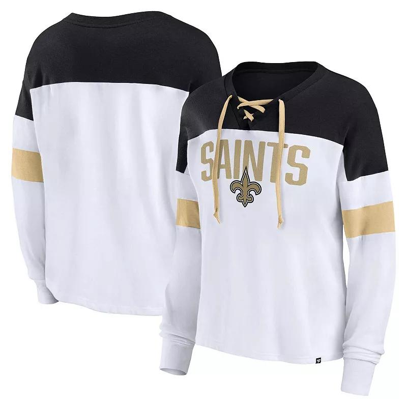 Women's Fanatics Branded White/Black New Orleans Saints Plus  Product Image