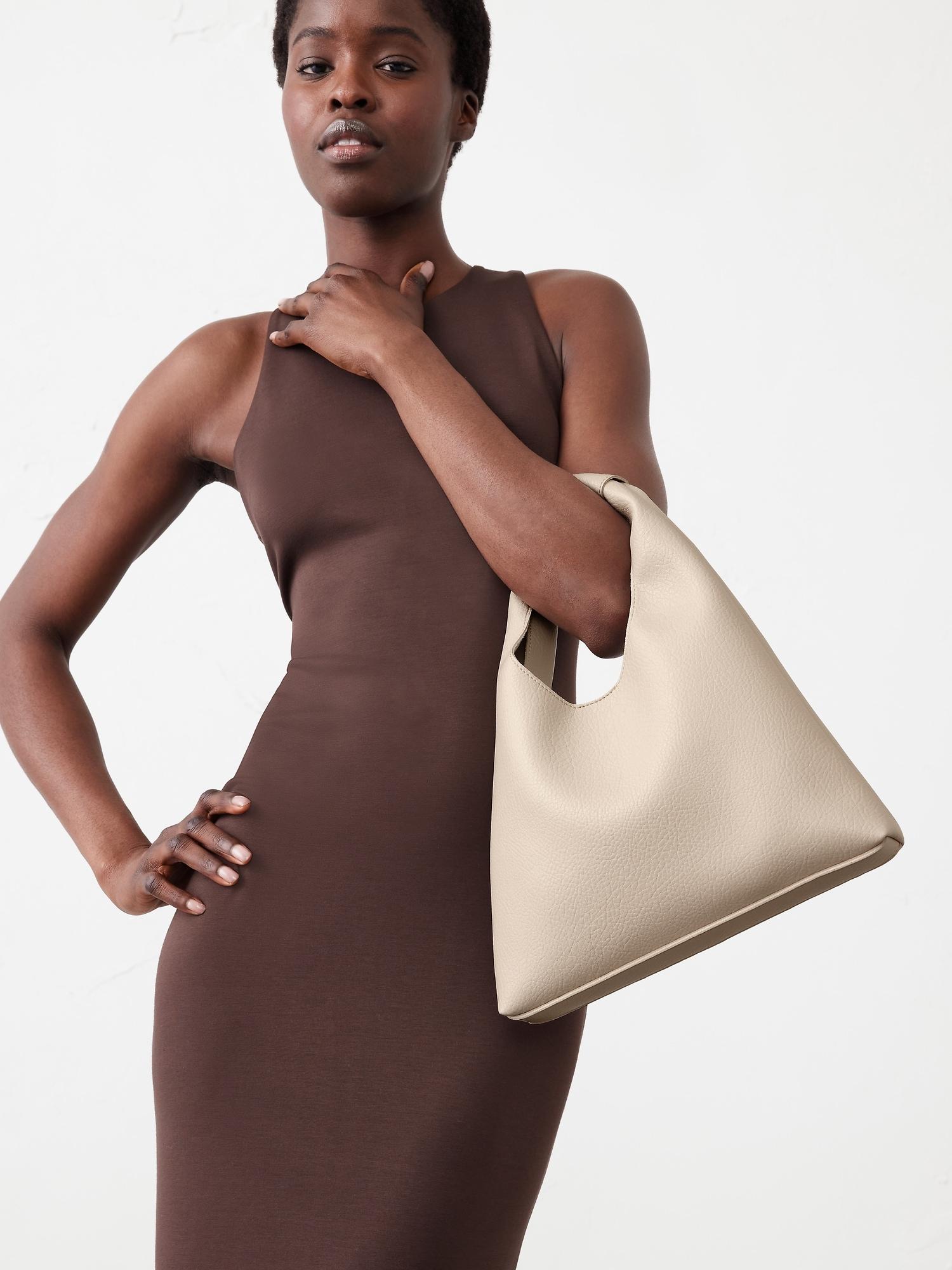 Vegan Leather Mini Slouchy Tote Product Image