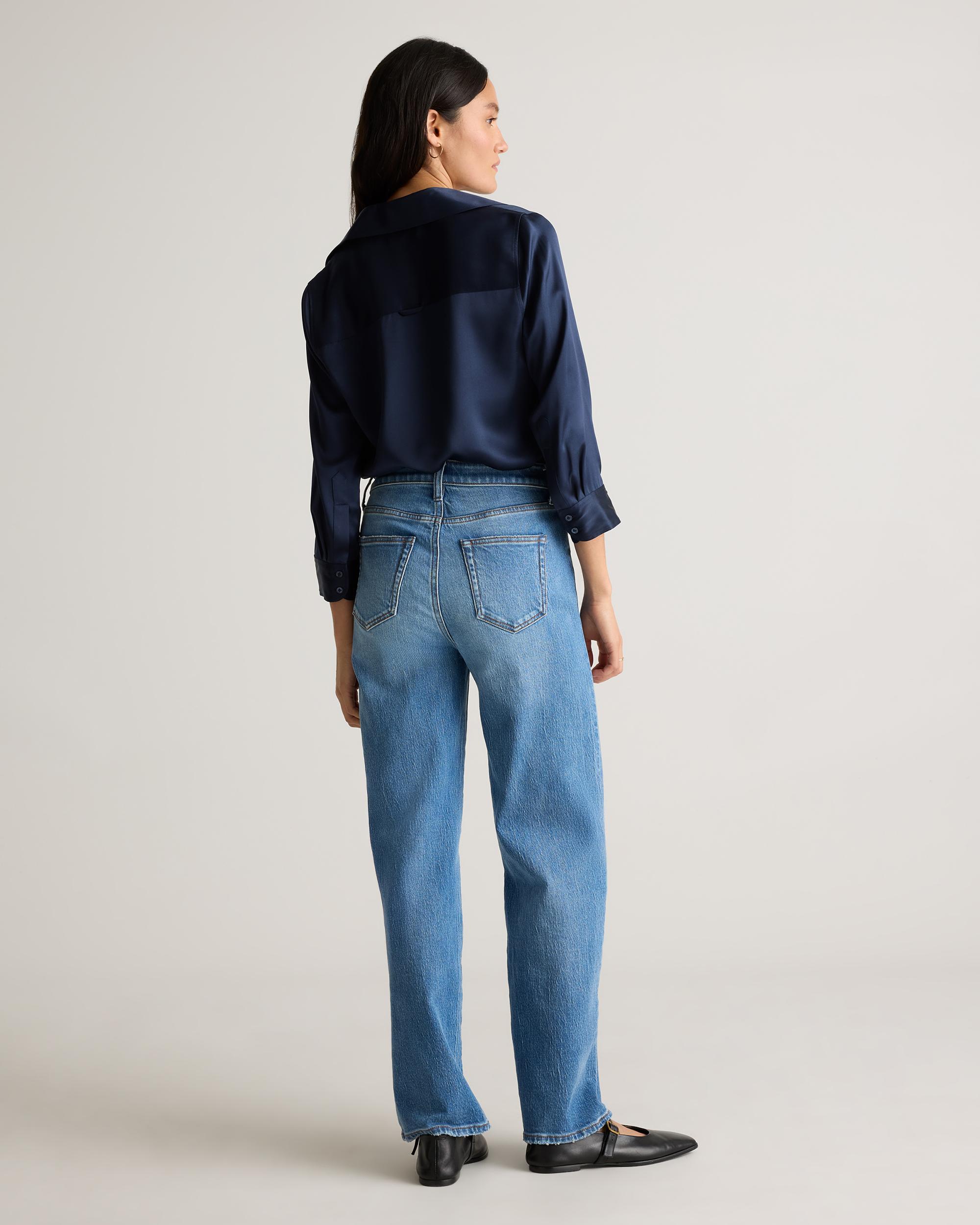 Quince | Women's Three-Quarter Sleeve Shirt Mulberry Silk Product Image