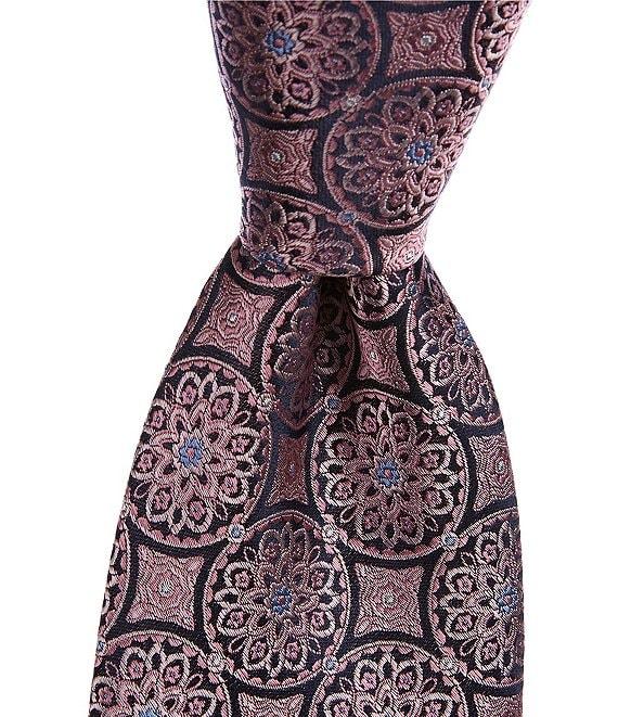 Hickey Freeman Classic Medallion 3 1/4#double; Silk Tie Product Image