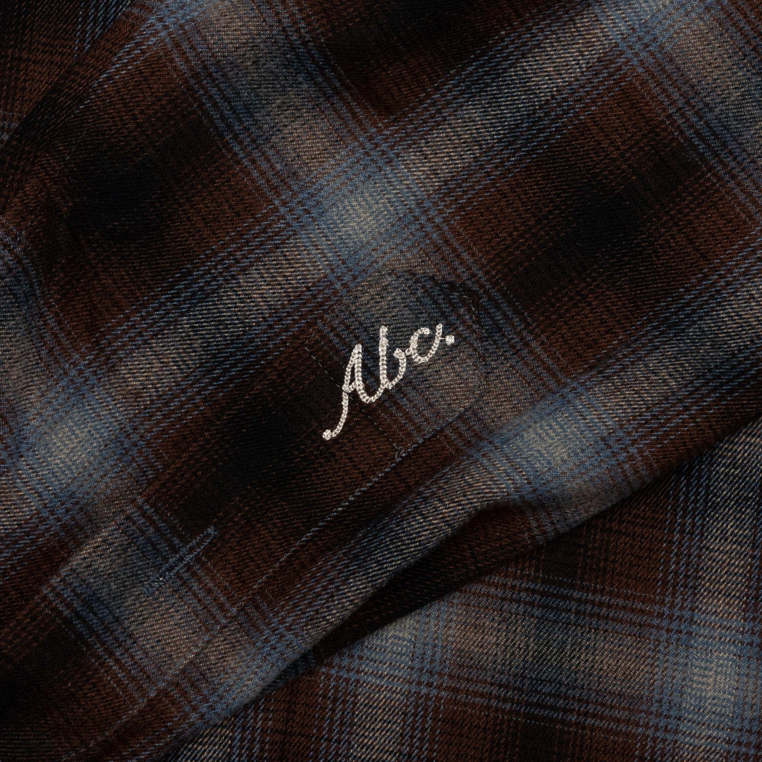 Abc. Flannel Plaid Puffer Quilted Jacket - Blue Male Product Image