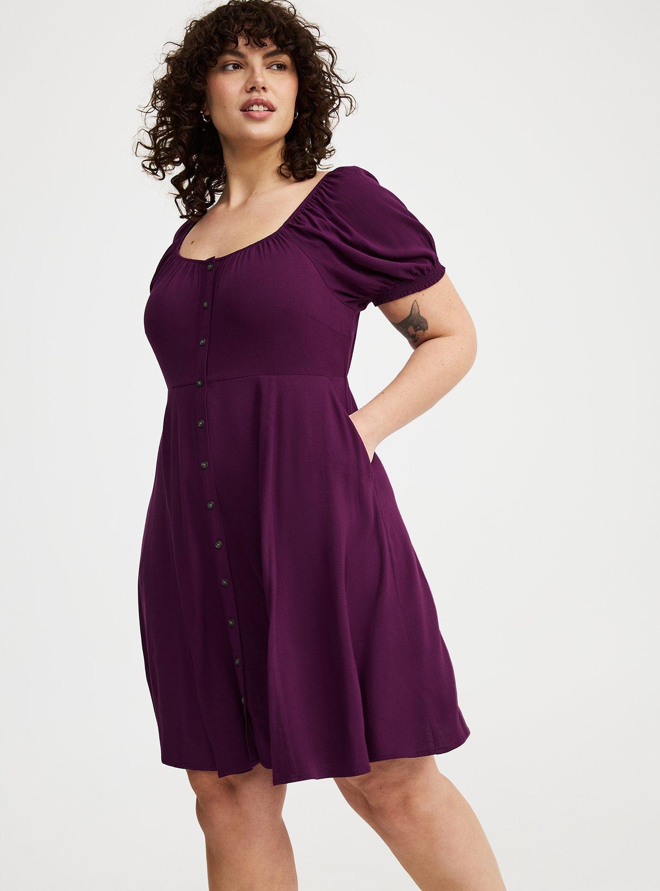 Button Front Skater Mini Dress Product Image