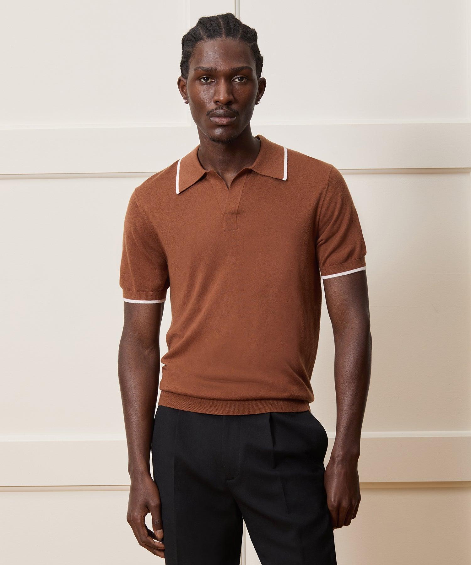 Silk-Cashmere Tipped Montauk Sweater Polo Product Image