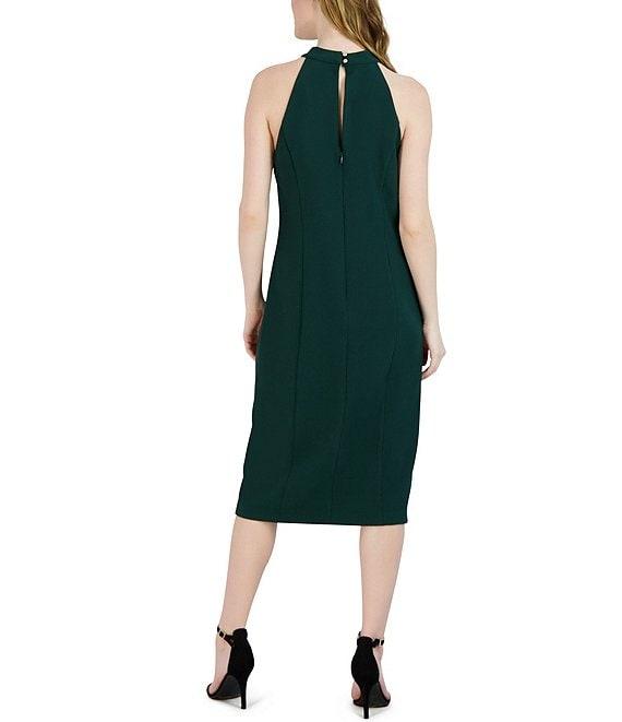 Julia Jordan Twist Halter Neck Sleeveless Stretch Crepe Sheath Dress Product Image