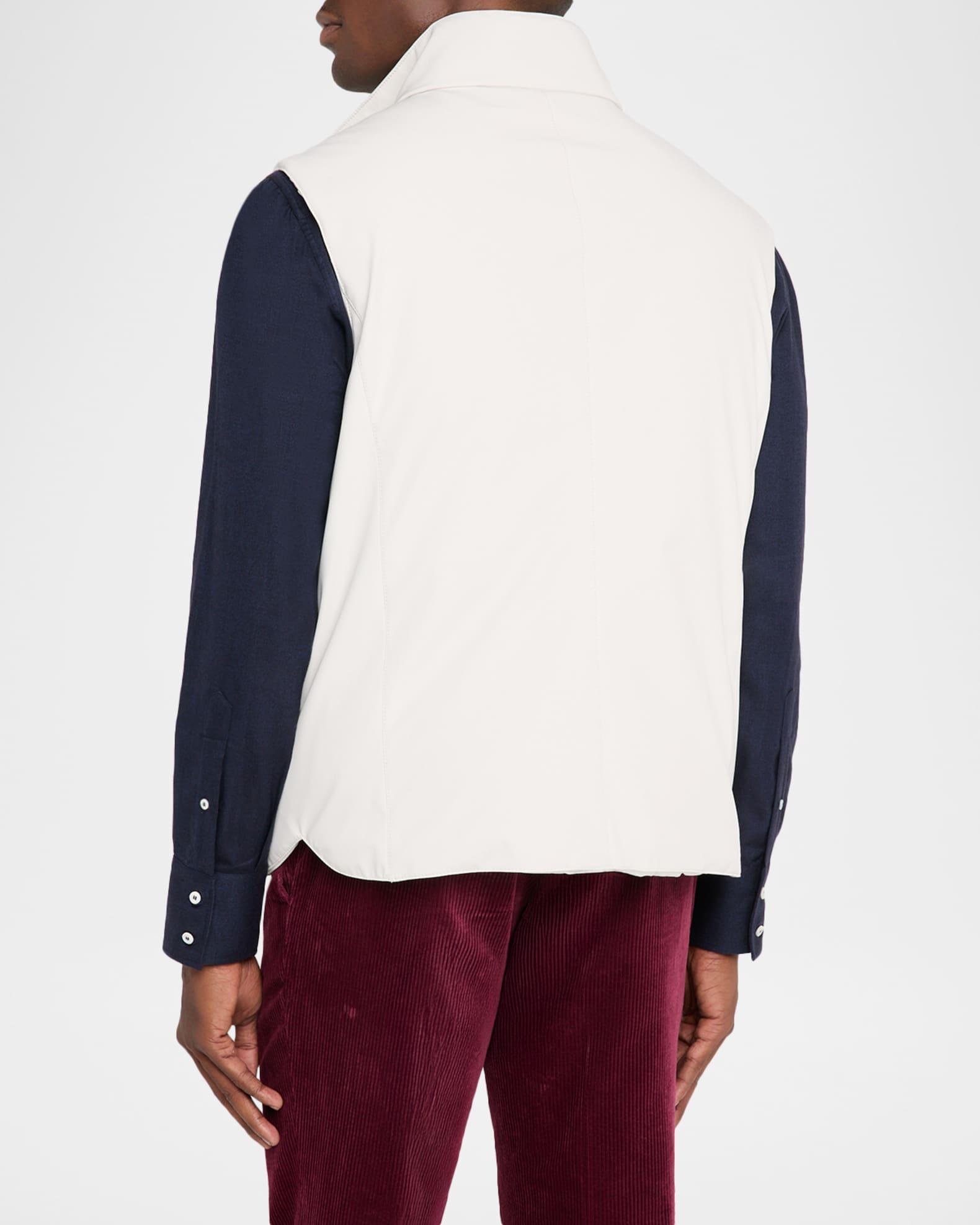 Men's Nylon Snap-Front Down Vest Product Image