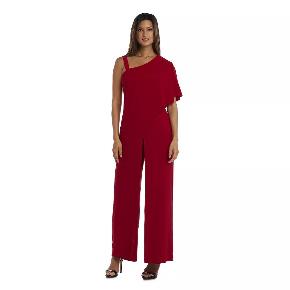 Women's R&M Richards One-Shoulder Drape Panel Jumpsuit,  Product Image