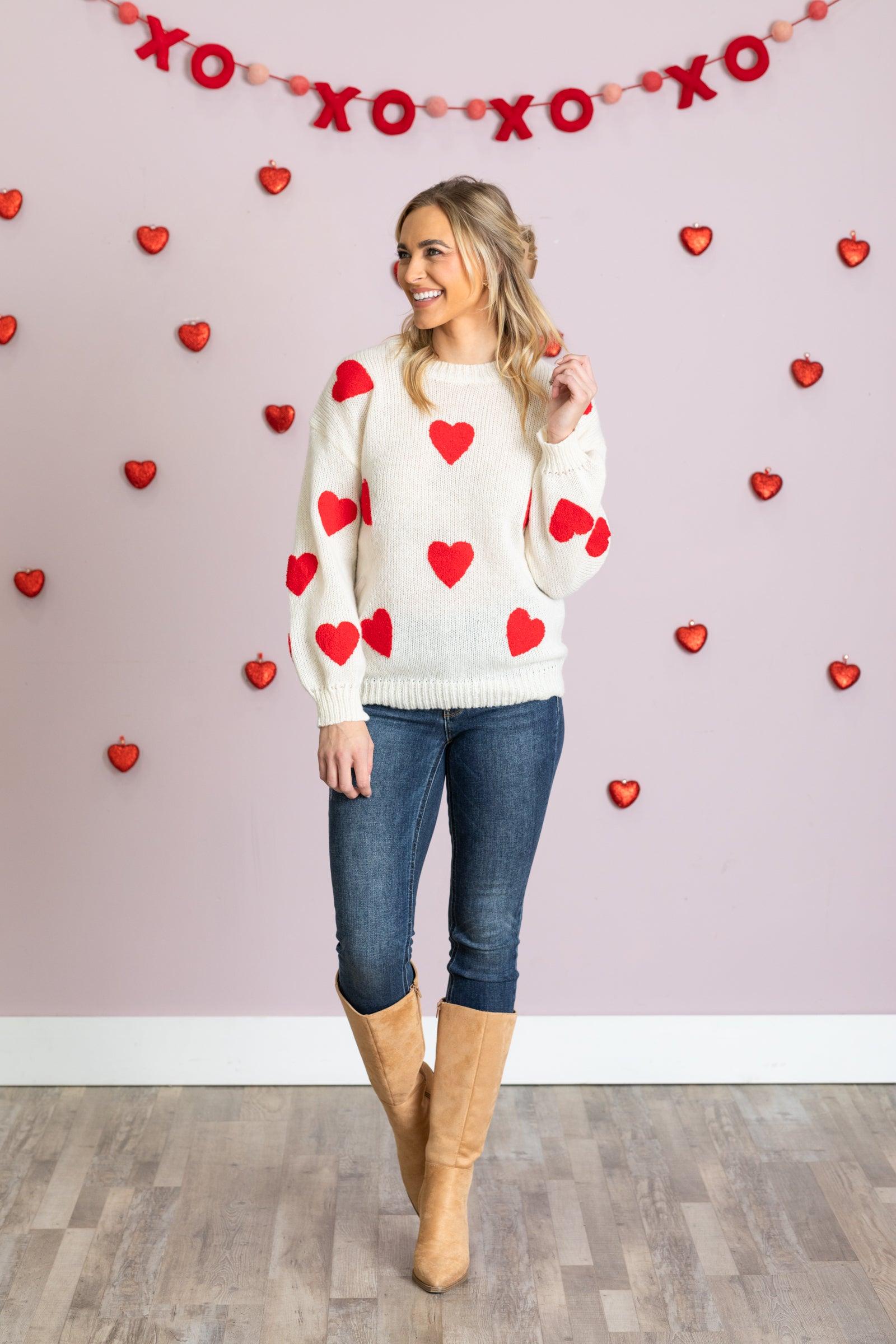 Heart Patch Pattern Sweater Product Image