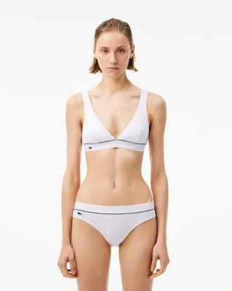 Ribbed Cotton Triangle Bralette Product Image