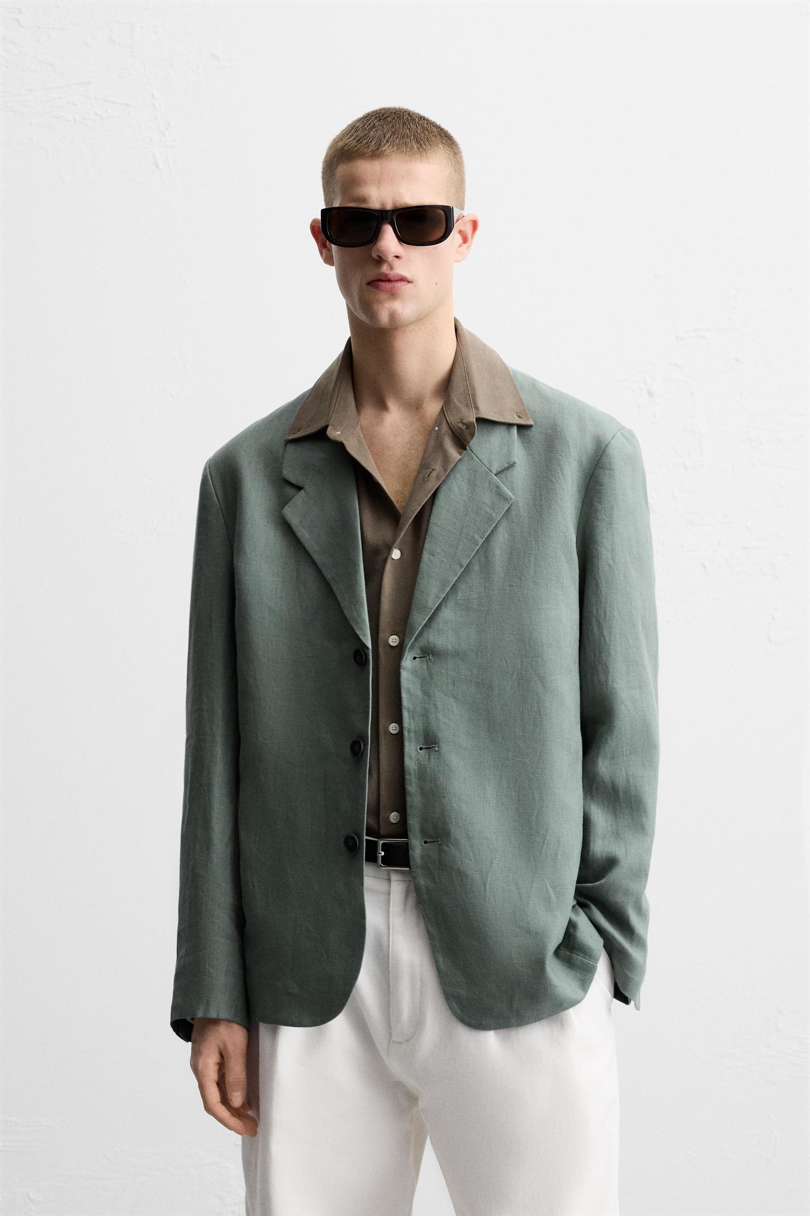 SUIT JACKET IN 100% LINEN Product Image