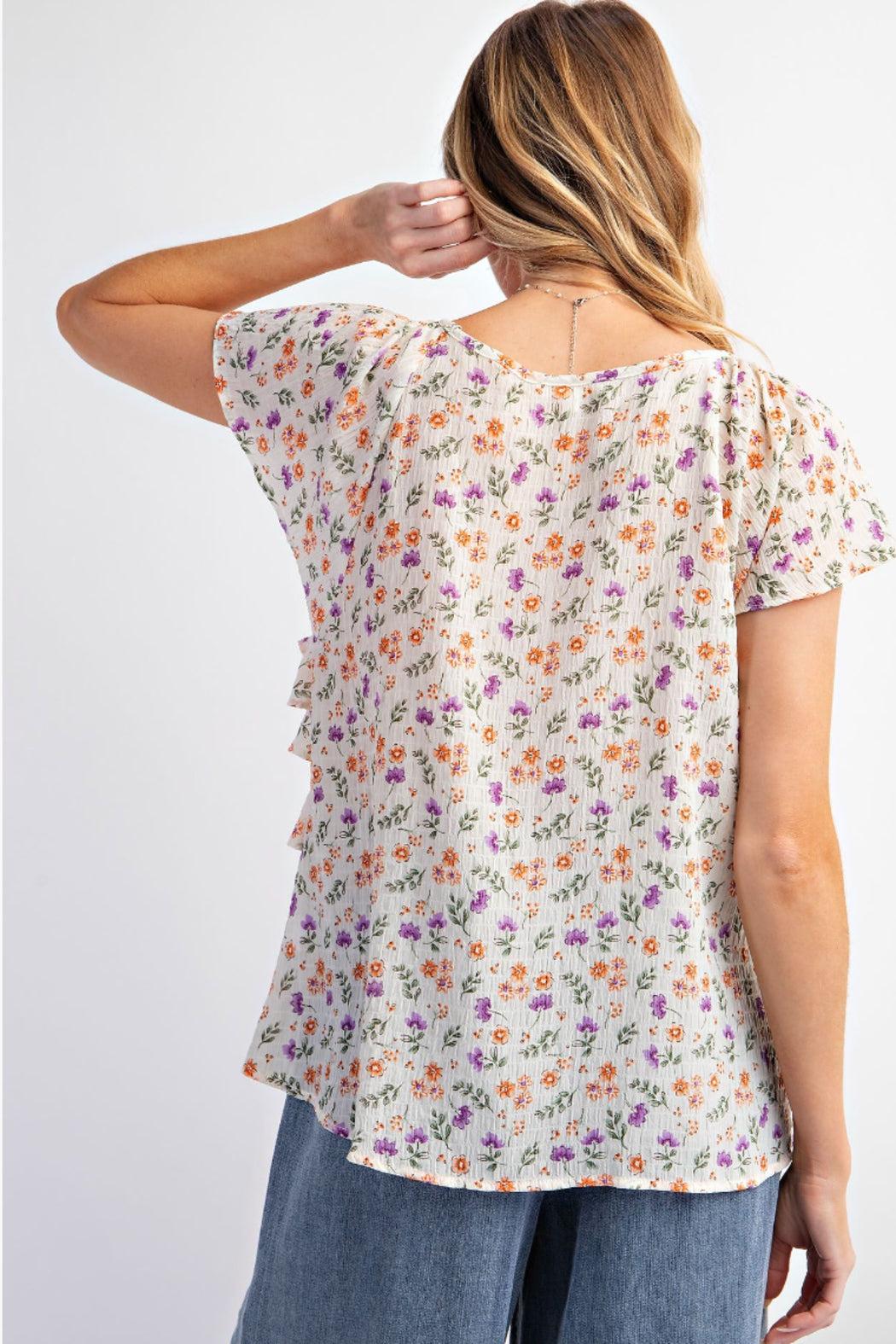 Floral Field Ruffle Blouse Product Image