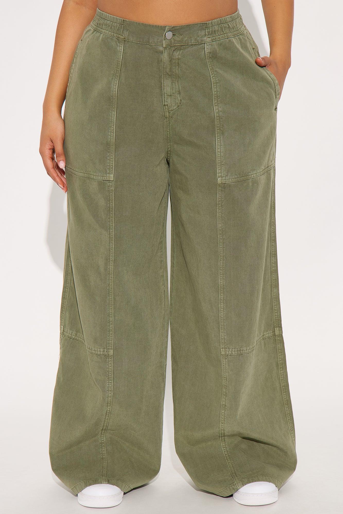 Pascal Wide Leg Pant - Olive Product Image