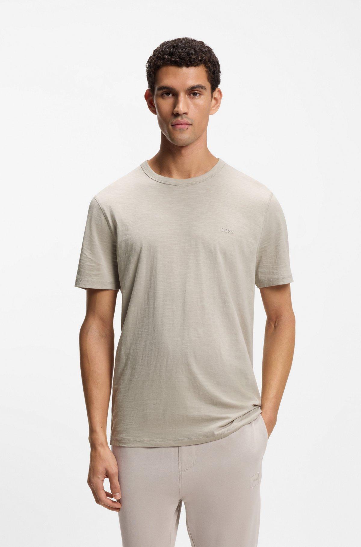Slub-cotton T-shirt with logo detail Product Image
